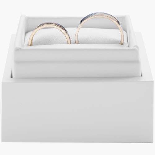 Obrączki ślubne: dwukolorowe złoto, płaskie, 5,8 mm